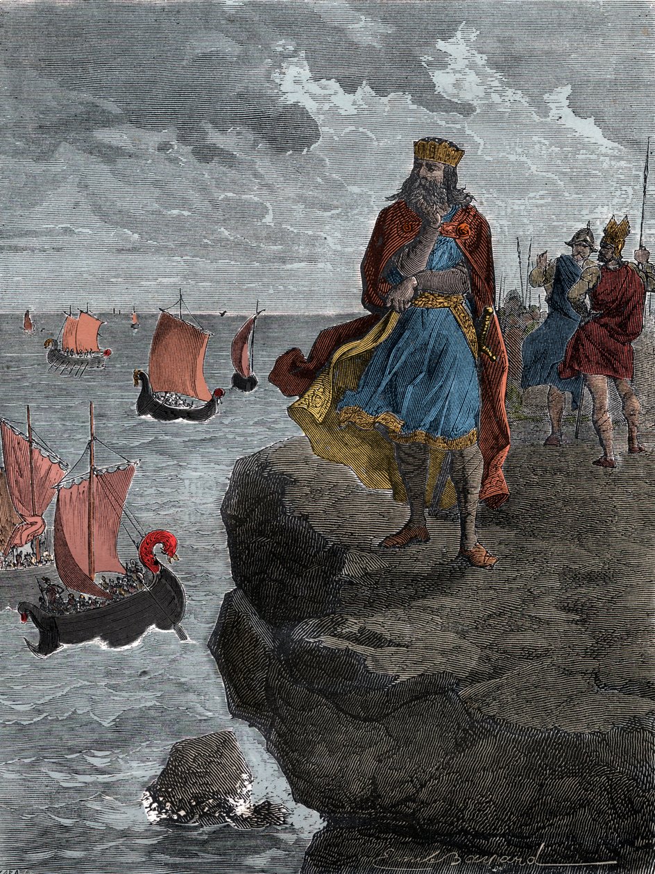 Imperatore Carlo Magno osserva l