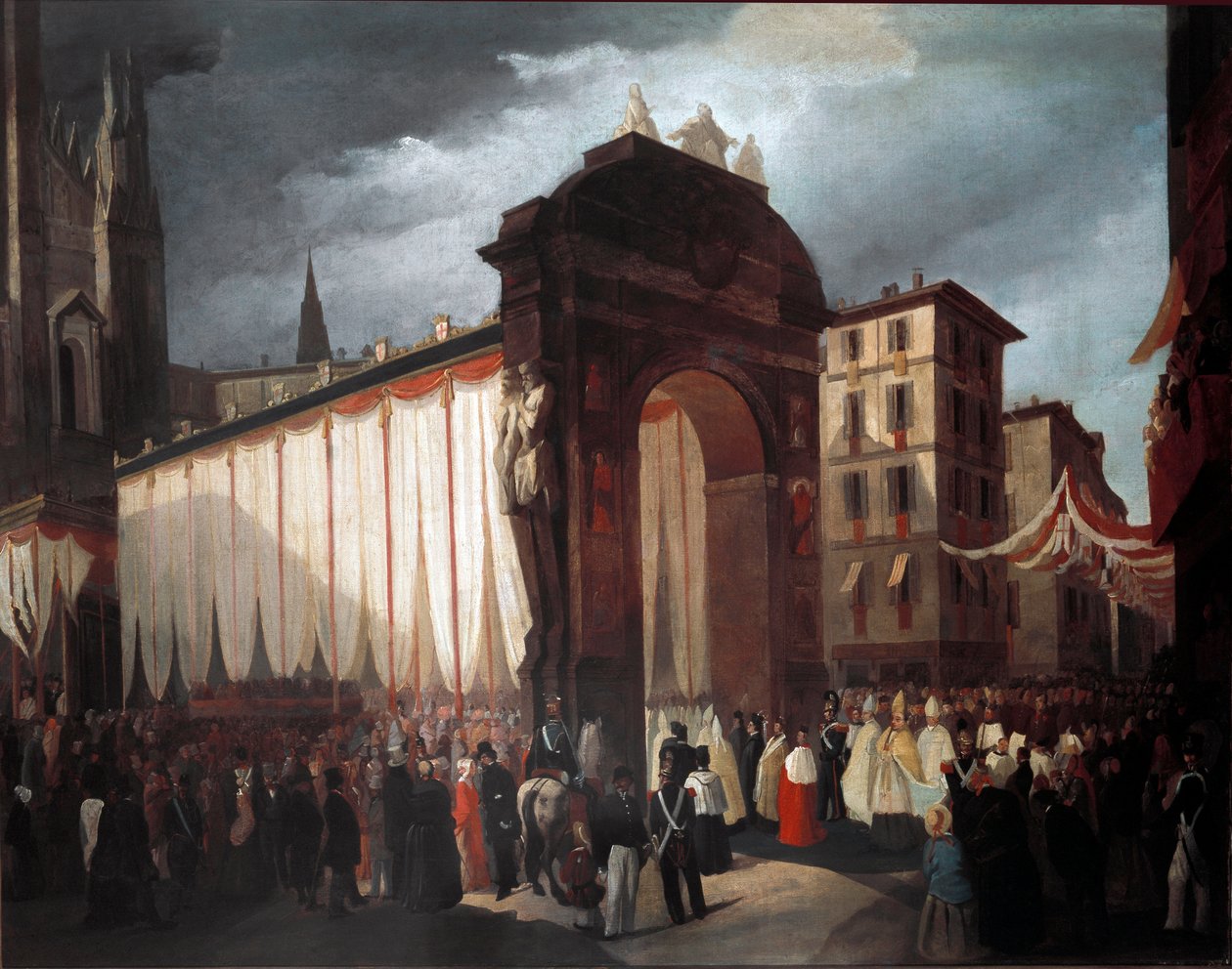 Ingresso del nuovo arcivescovo di Milano il 5 dicembre 1847 da Unknown artist