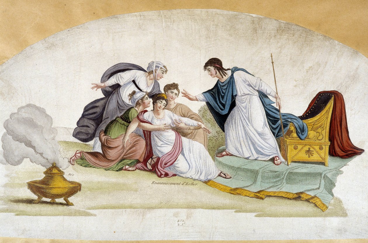 Svenimento di Ester - Progetto di ventaglio, ca. 1810 da Unknown artist