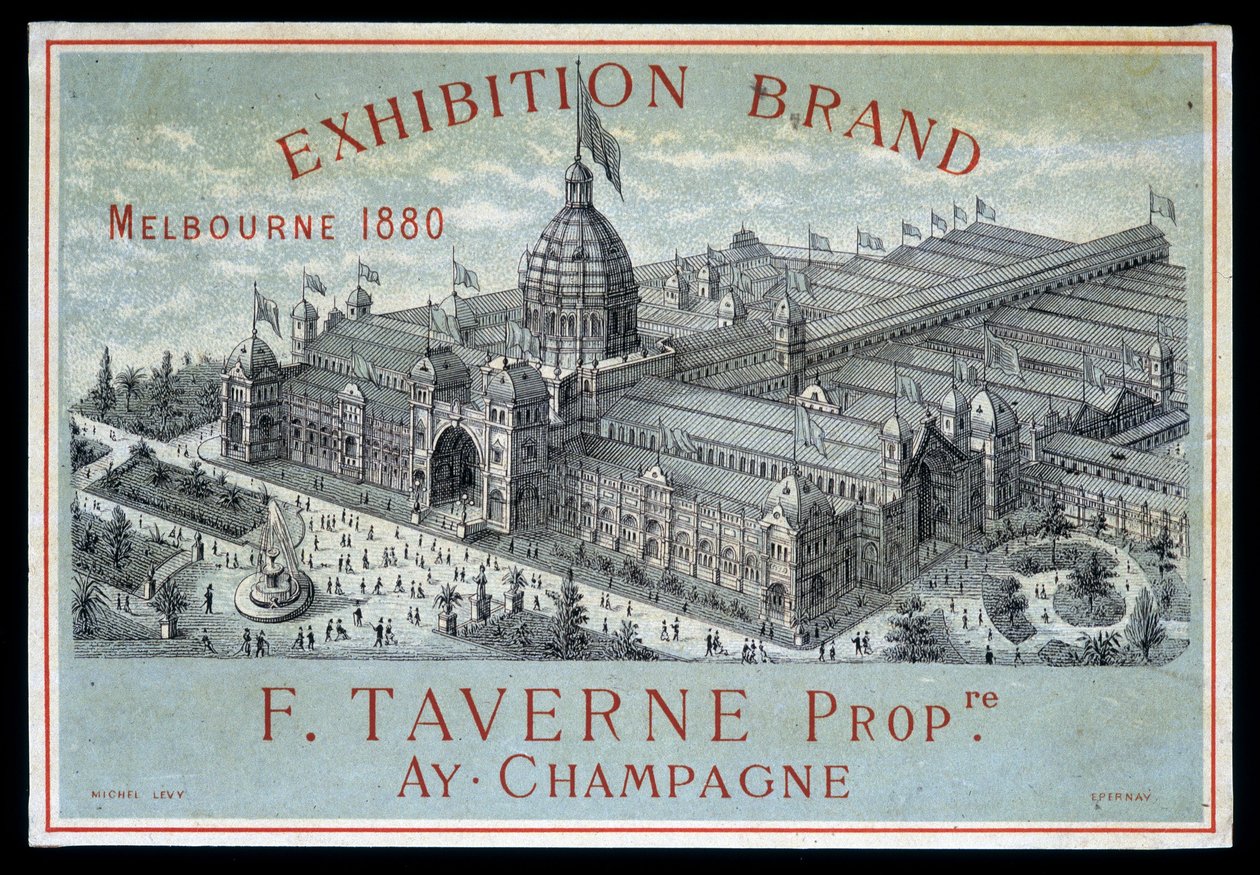 Esposizione di marchi a Melbourne 1880: F. Taverne Champagne da Unknown artist
