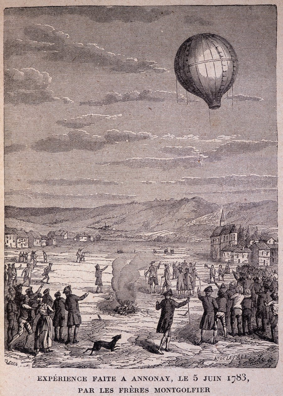Esperimento fatto ad Annonay il 5 giugno 1783 dai fratelli Montgolfier - in 