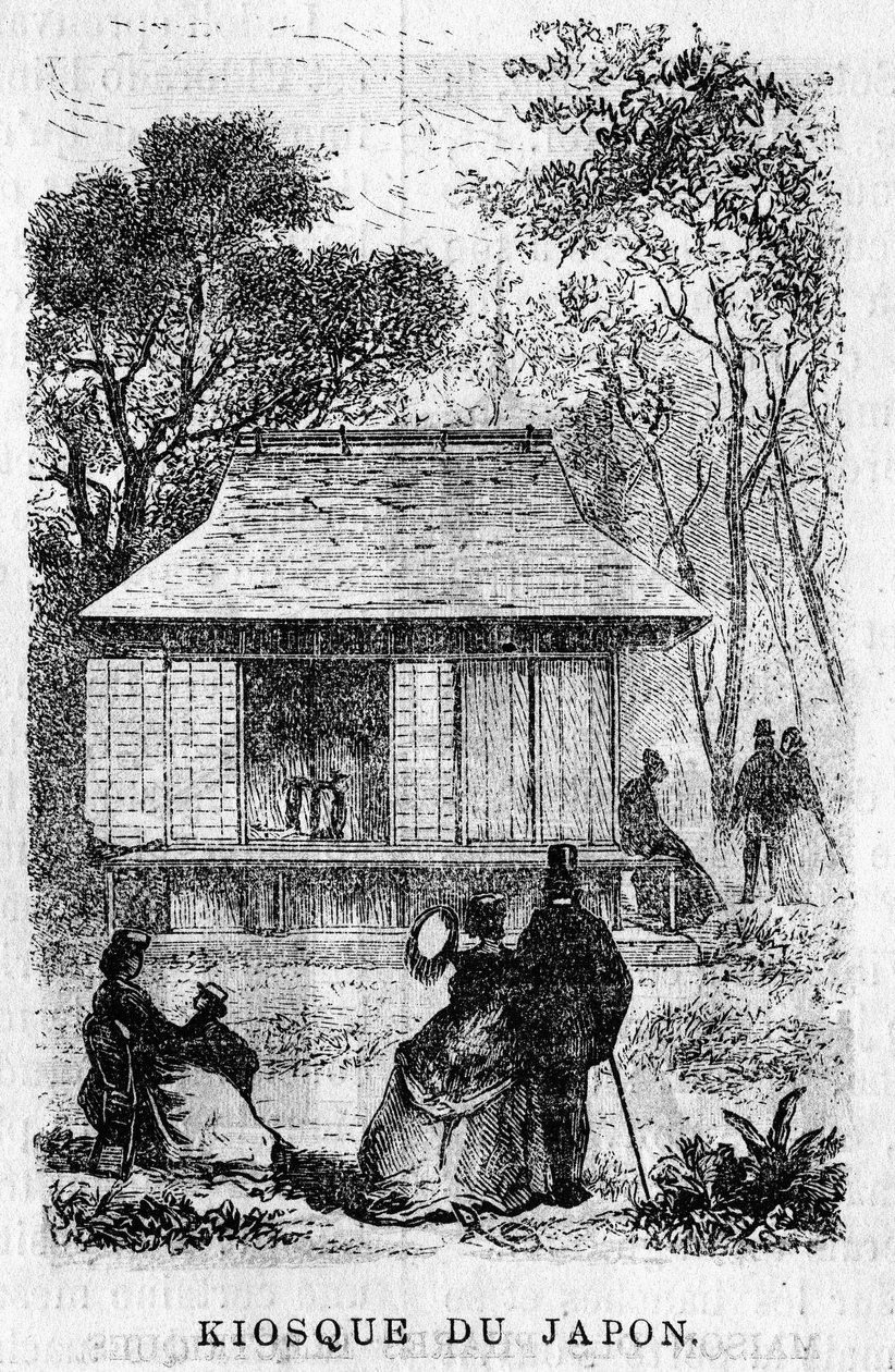 Esposizione Universale di Parigi del 1867: Il chiosco del Giappone. da Unknown artist