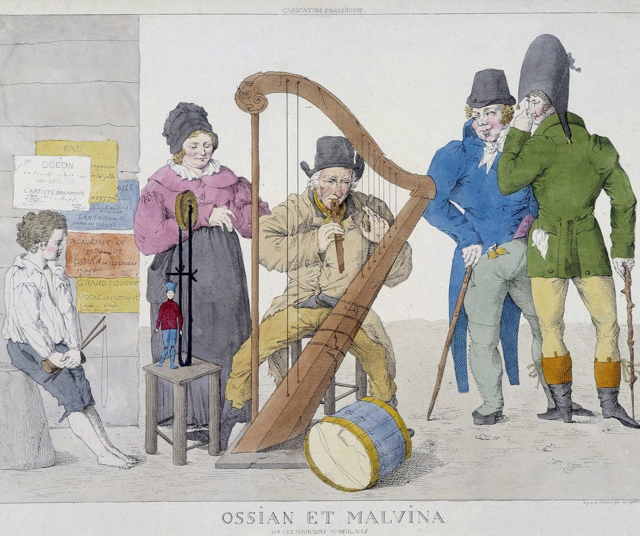 Famiglia di musicisti itineranti nel XIX secolo da Unknown artist