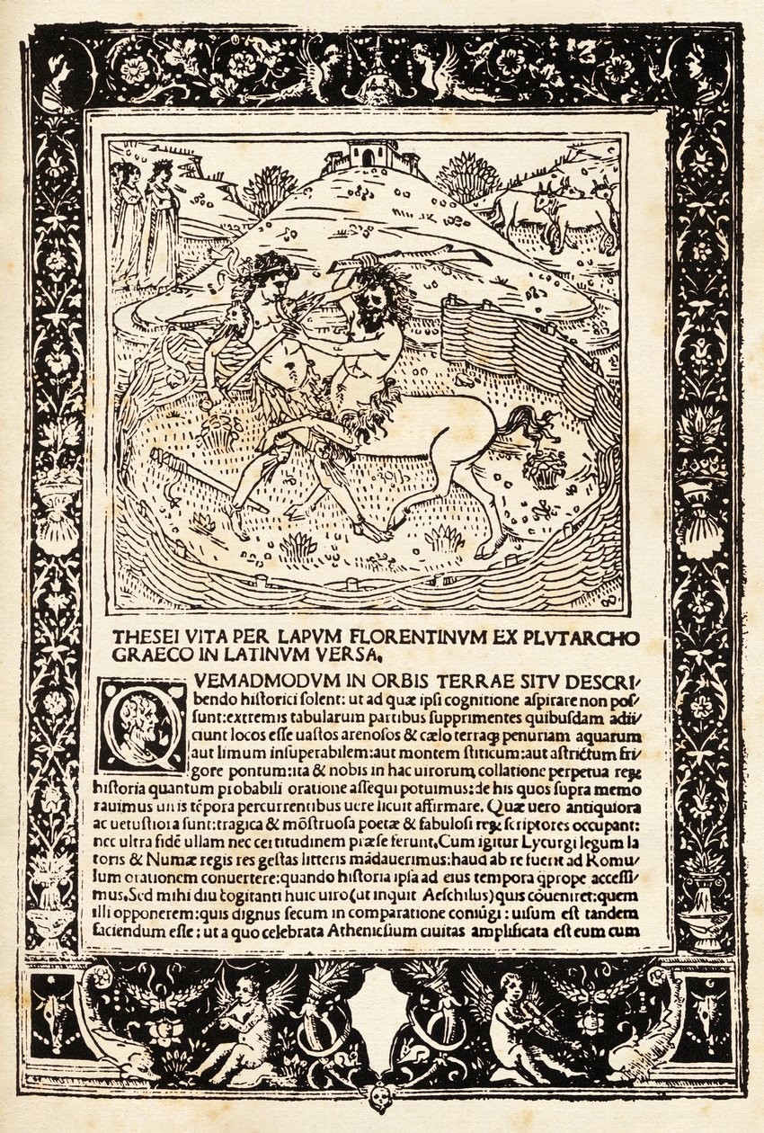 Lotta di Teseo con il Minotauro da Unknown artist