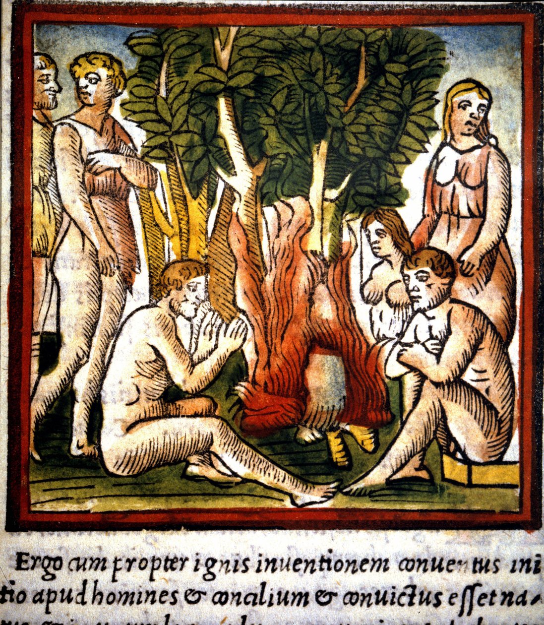 Fuoco e Primitivi - in "De architectura" di Vitruvio da Unknown artist
