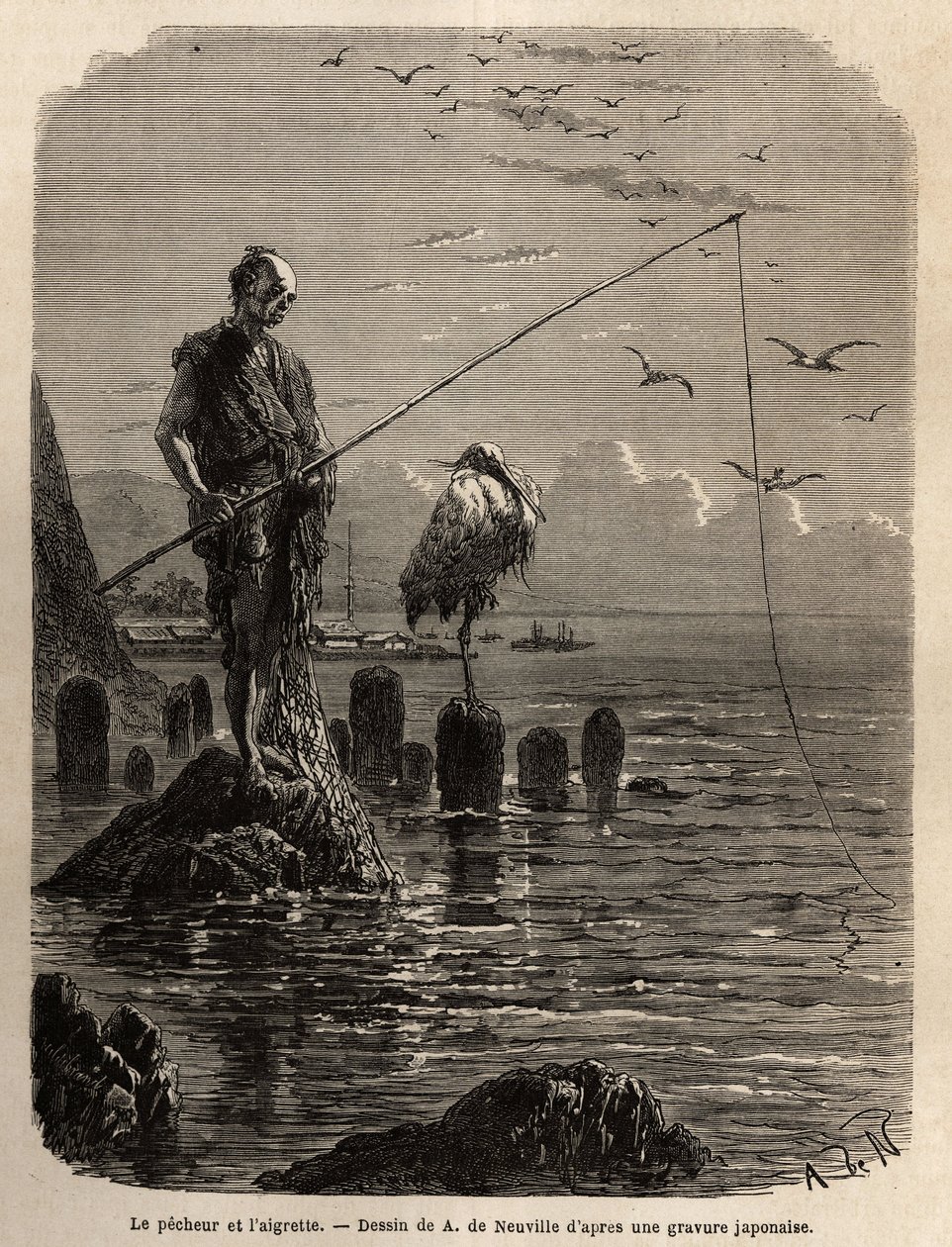 Pescatore della Baia di Yedo (o Edo, l