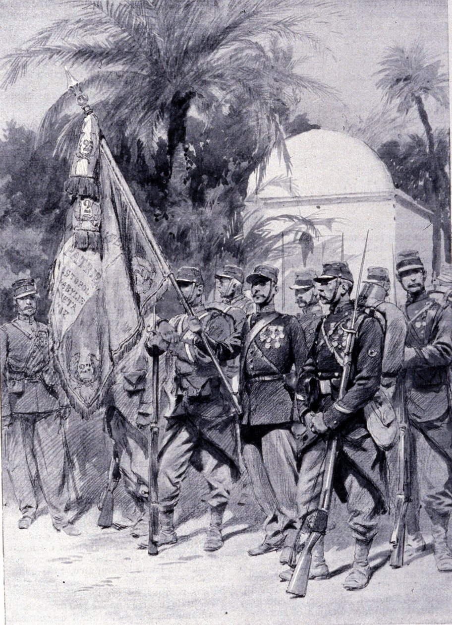 Soldati della legione straniera in uniforme. 1878 da Unknown artist