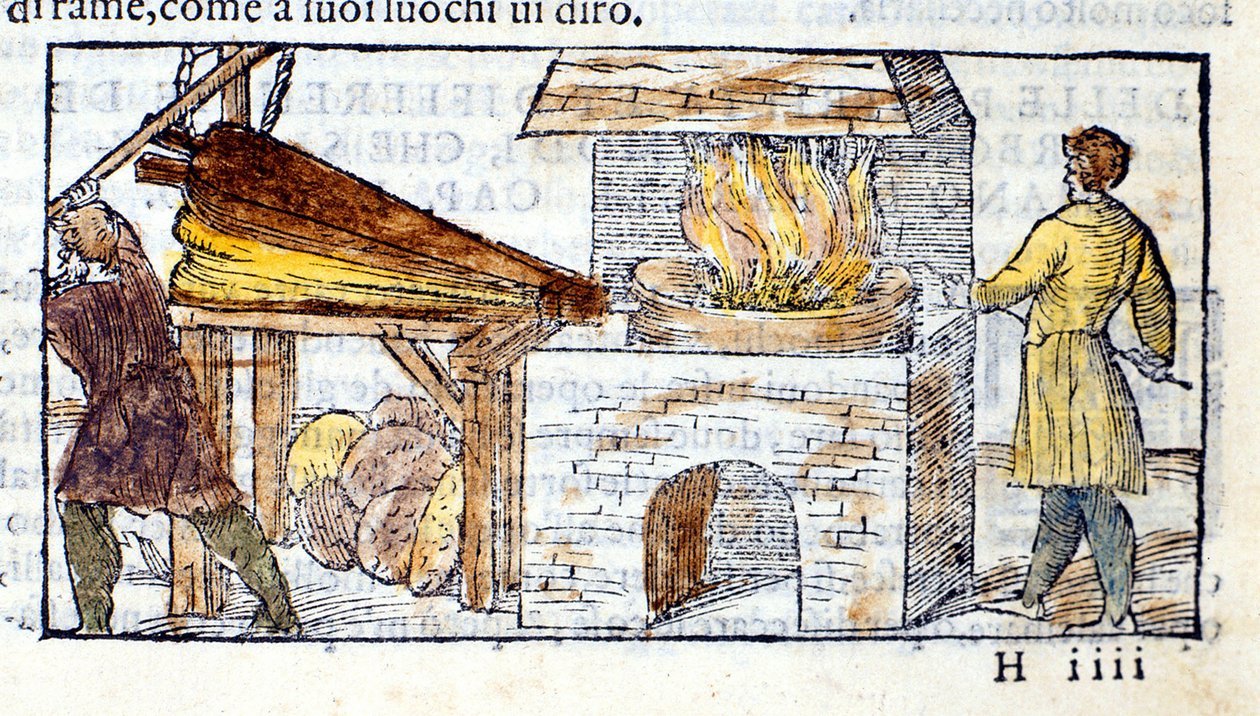 Forgia - in "Pirotechnia" di Biringuccio da Unknown artist