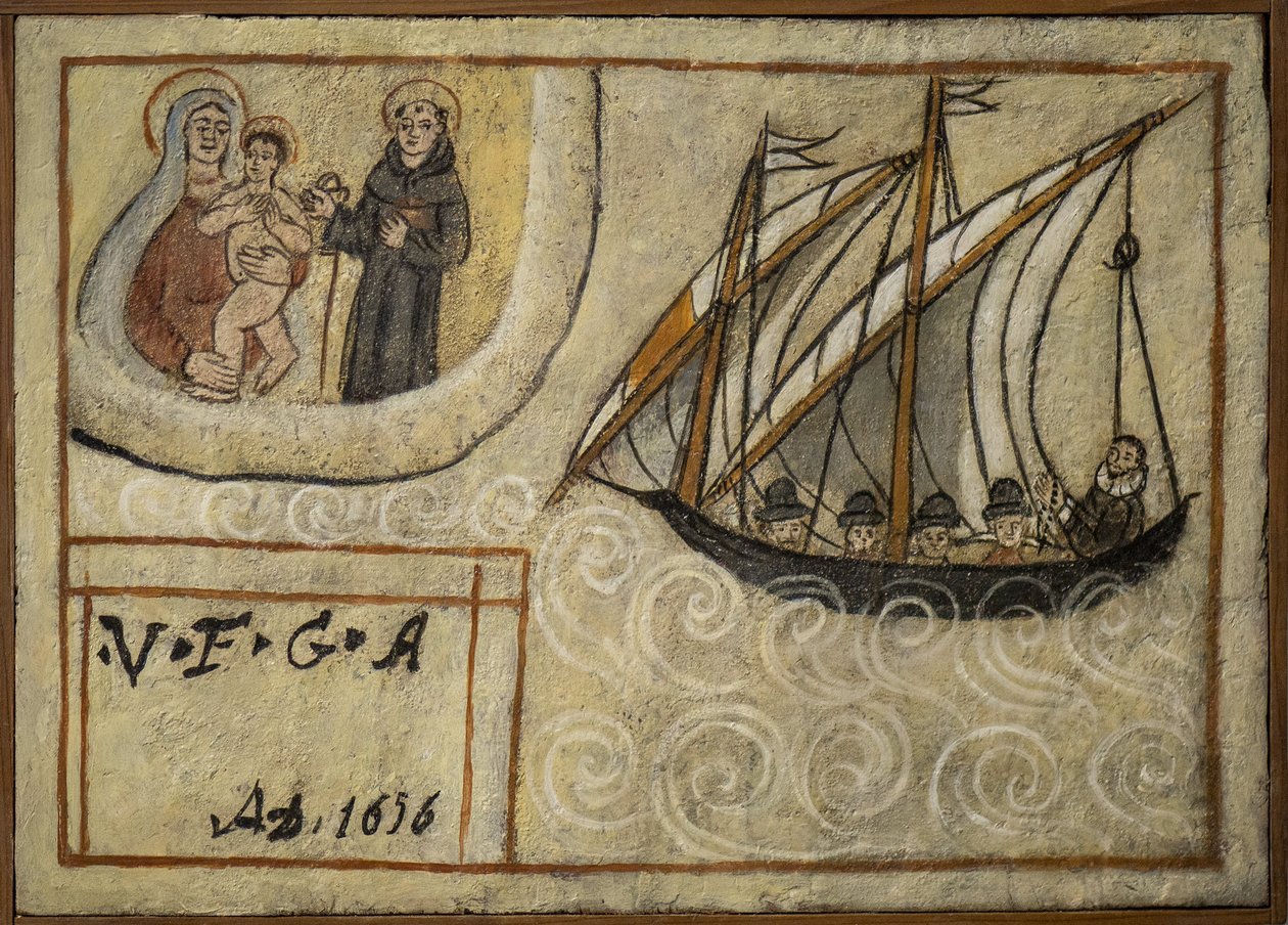Ex-voto marinaio, offerta popolare come pegno di devozione e gratitudine del marinaio sopravvissuto ai pericoli del mare proveniente dalla Chiesa del Carmine, Torre del Greco, vicino a Napoli XIX secolo Italia da Unknown artist