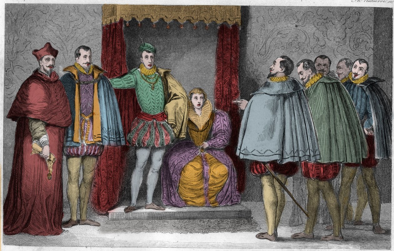 Francesco II (1544-60) dice ai deputati parlamentari che il Duca di Guisa e il Cardinale governeranno lo Stato da Unknown artist