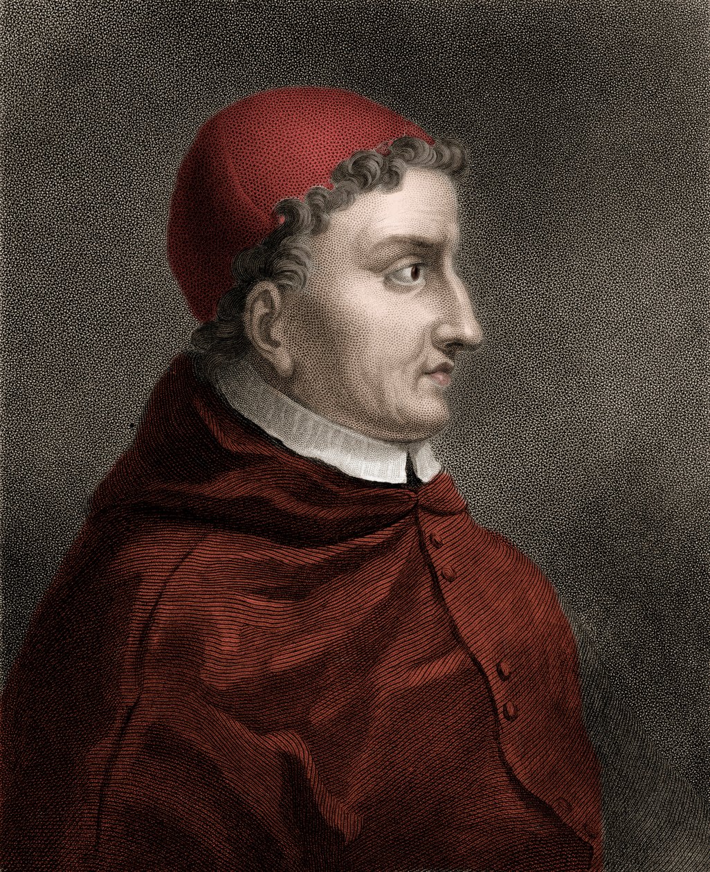 Francisco Jimenez de Cisneros, cardinale, riformatore religioso e statista spagnolo - Incisione del XIX secolo da Unknown artist