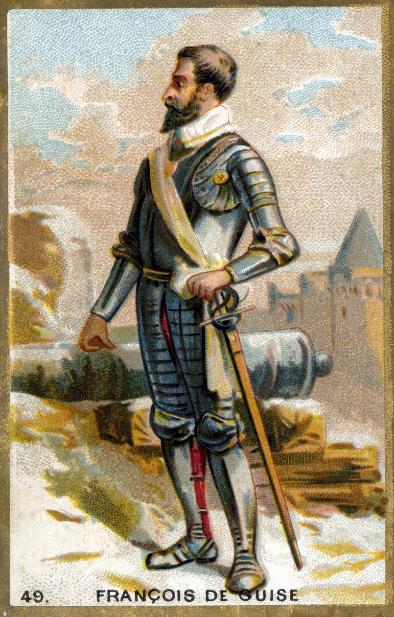 François de Guise (1519-1563). Cromolitografia del XIX secolo. da Unknown artist