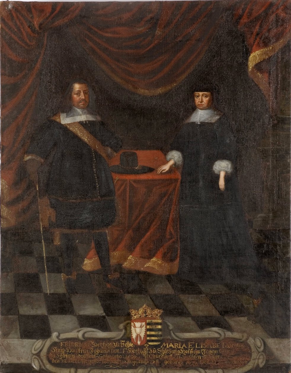 Duca Federico III di Holstein-Gottorp e duchessa Maria Elisabetta di Sassonia da Unknown artist