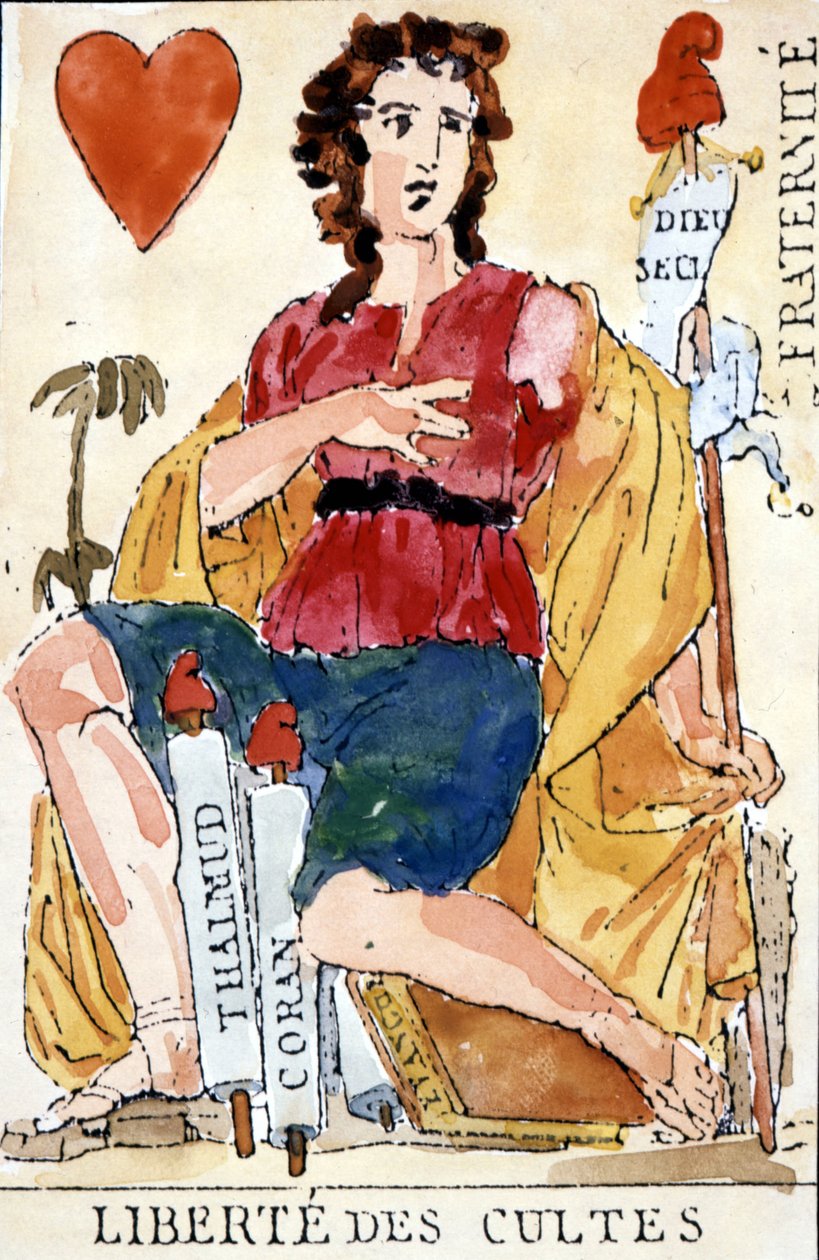 Libertà di culto - Carta da gioco rivoluzionaria da Unknown artist