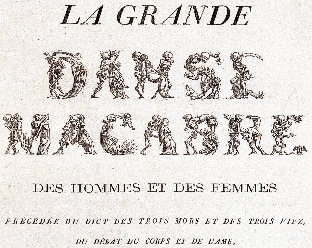Frontespizio “La grande danza macabra degli uomini e delle donne” da Unknown artist