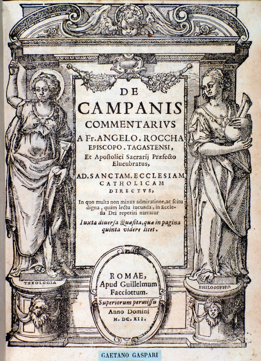 Frontespizio da De campanis di Rocca da Unknown artist