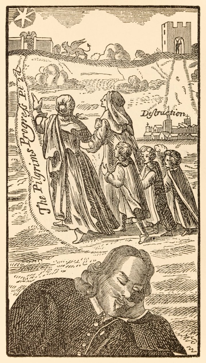 Frontespizio della seconda parte di Il progresso del pellegrino di John Bunyan da Unknown