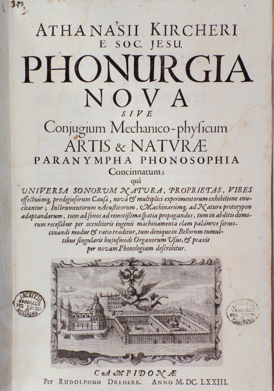 Frontespizio di Phonurgia nova (1673) da Unknown artist