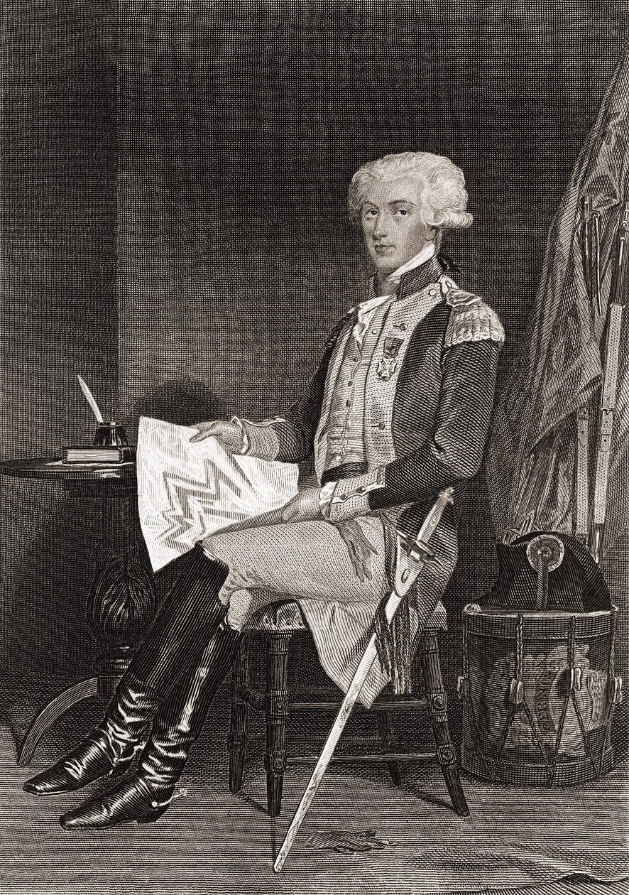 Generale La Fayette (Lafayette) (1757-1834) da Unknown artist