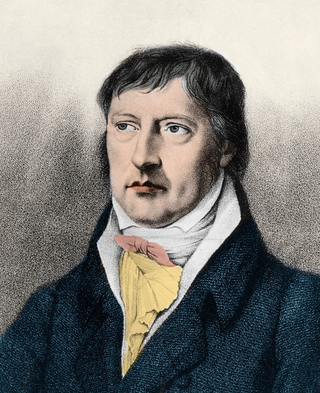 Georg Wilhelm Friedrich Hegel (1770-1831) filosofo tedesco - Incisione (c.1825) da Unknown artist