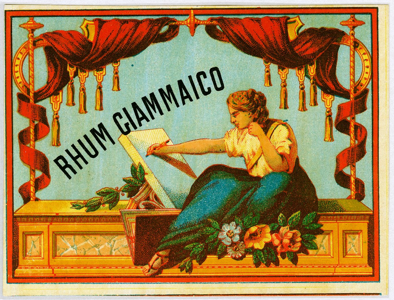 Pubblicità del rum giamaicano (cromolitografia fine XIX secolo) da Unknown artist