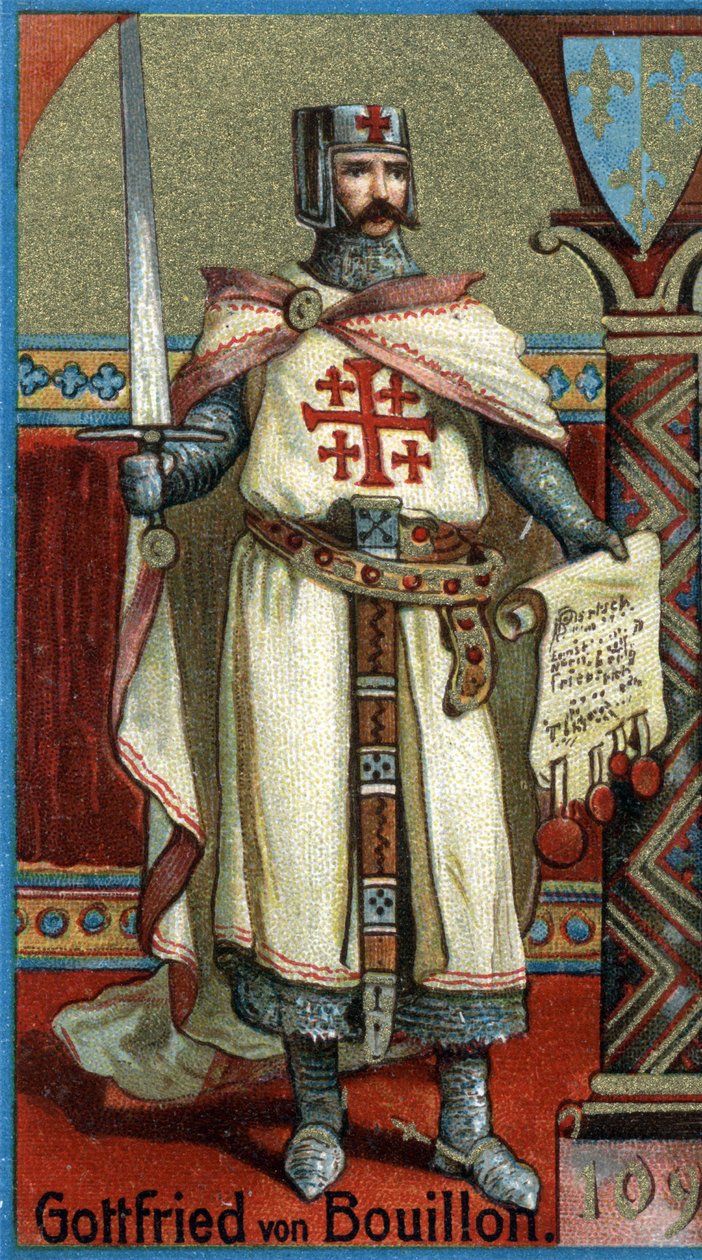 Goffredo di Buglione (1061-1100) Duca della Bassa Lorena e primo sovrano cristiano a Gerusalemme dopo la Prima Crociata (1096-1099). da Unknown artist