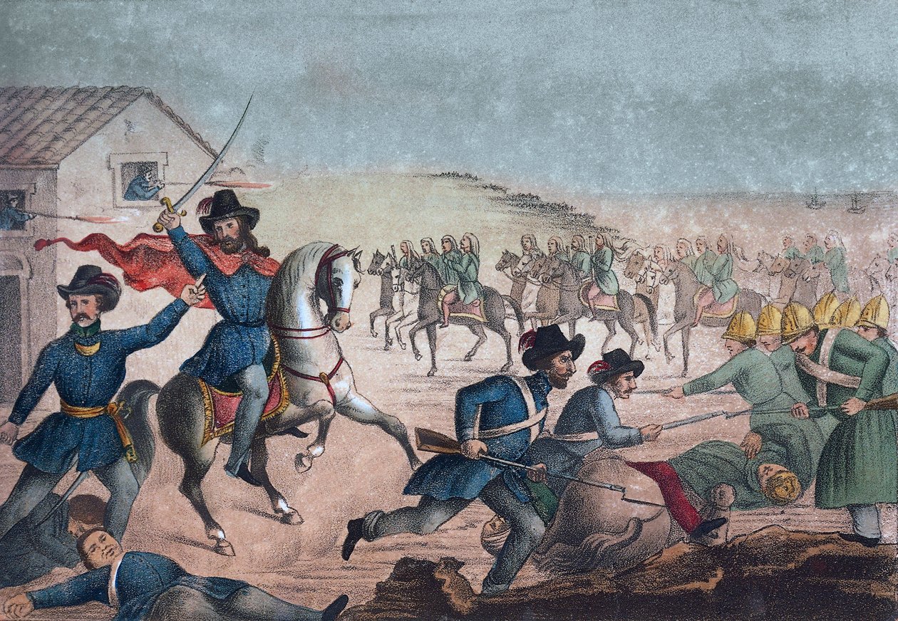 Guerra Grande: Garibaldi alla Battaglia di San Antonio, 8 febbraio 1846 - Uruguay - Guerra Civile Uruguaiana: Giuseppe Garibaldi durante la Battaglia di San Antonio in Uruguay l