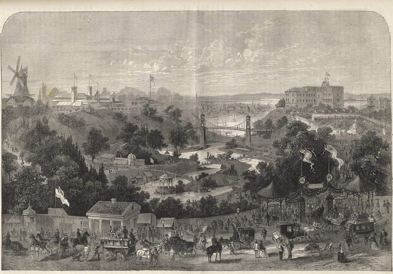 Amburgo - Germania - Esposizione orticola 1869 - Amburgo - il parco dell