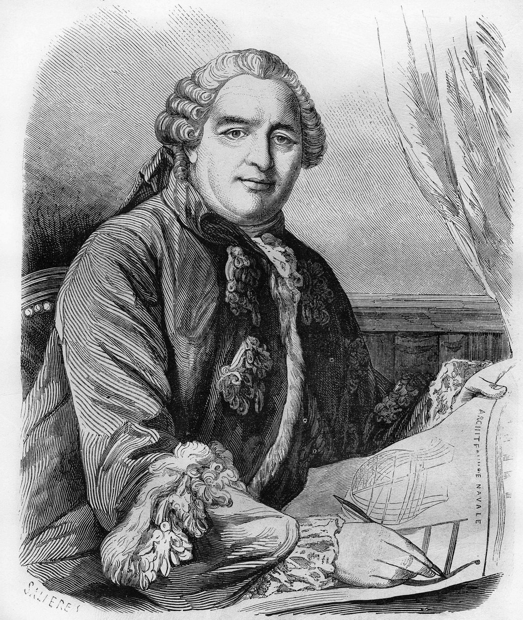 Henri Louis Duhamel du Monceau (1700-1782), fisiologo e agronomo francese da Unknown artist
