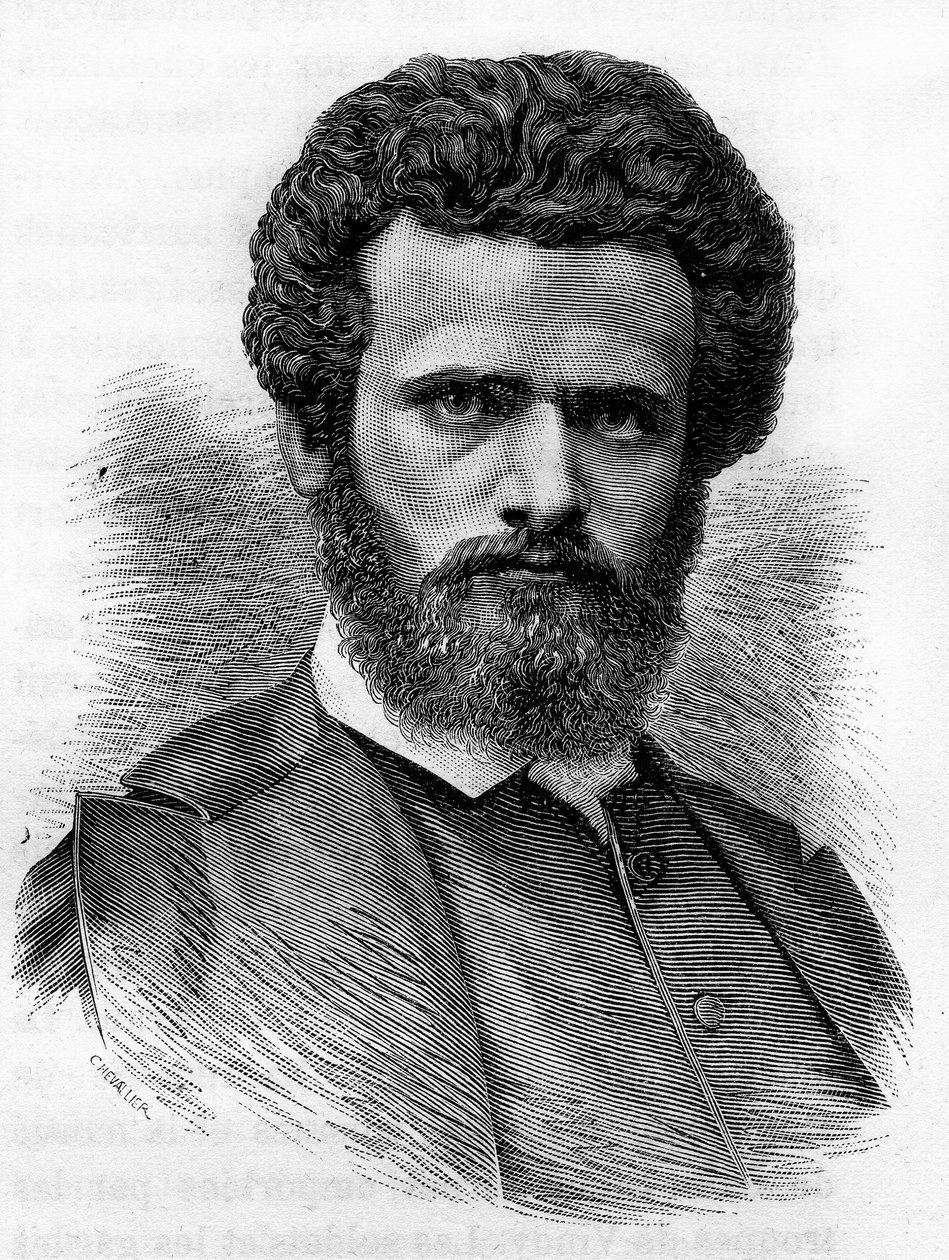 Henri Regnault (1843-1871), pittore francese. Incisione della fine del XIX secolo in "Histoire de France" di H. Martin da Unknown artist