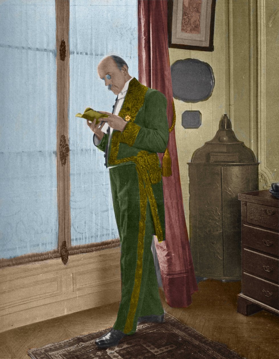 Henri de Régnier (1864-1936), scrittore francese a casa prima di andare all
