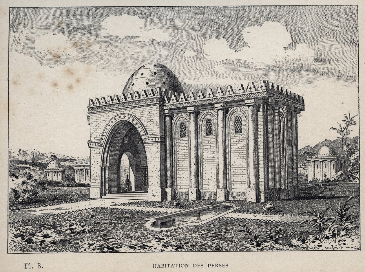 Alloggi persiani - incisione del 1889 in 