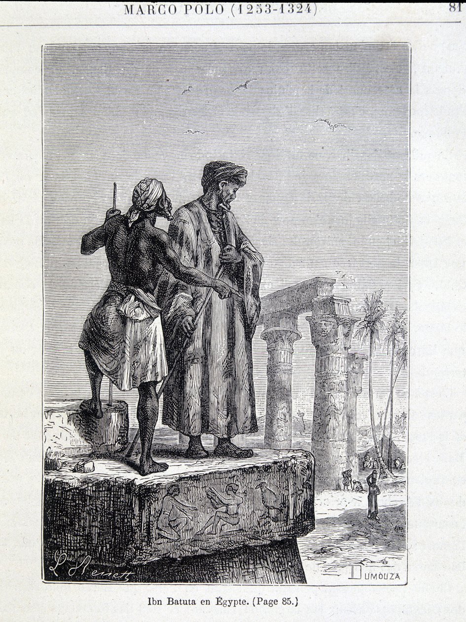 Ibn Battuta (1307-1377) in Egitto - in "Scoperta della Terra" di Jules Verne da Unknown artist