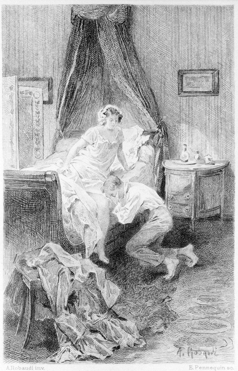 Illustrazione di "Il rosso e il nero" di Stendhal. 1830 da Unknown artist