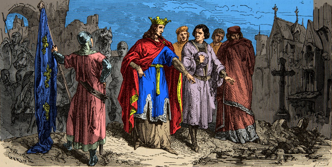 Nel 1186 Filippo Augusto (1165-1223) ordinò di pavimentare le strade di Parigi da Unknown artist