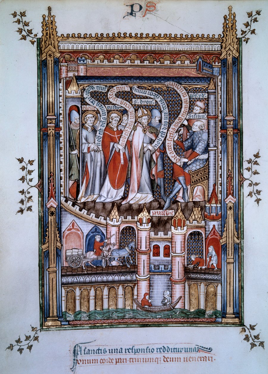 Al centro di Saint Denis, di fronte al governatore Fescennius, incaricato dall