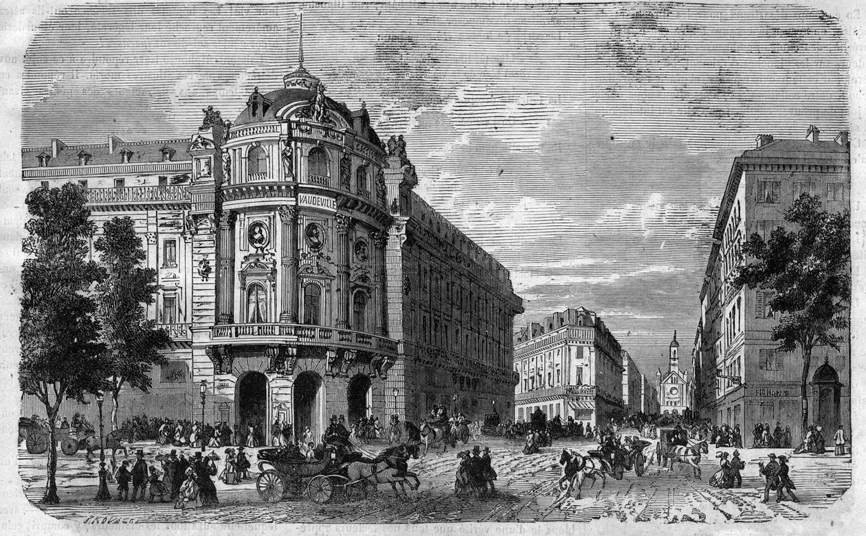 Inaugurazione del nuovo Teatro du Vaudeville a Parigi, all