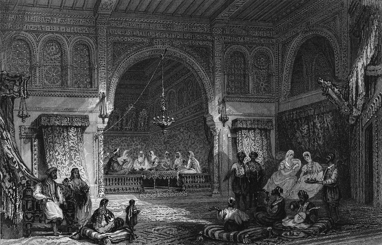 Interno di una stanza femminile, ad Algeri da Unknown artist