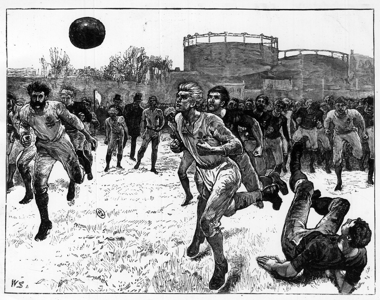 Partita di calcio internazionale tra paesi anglosassoni da Unknown artist