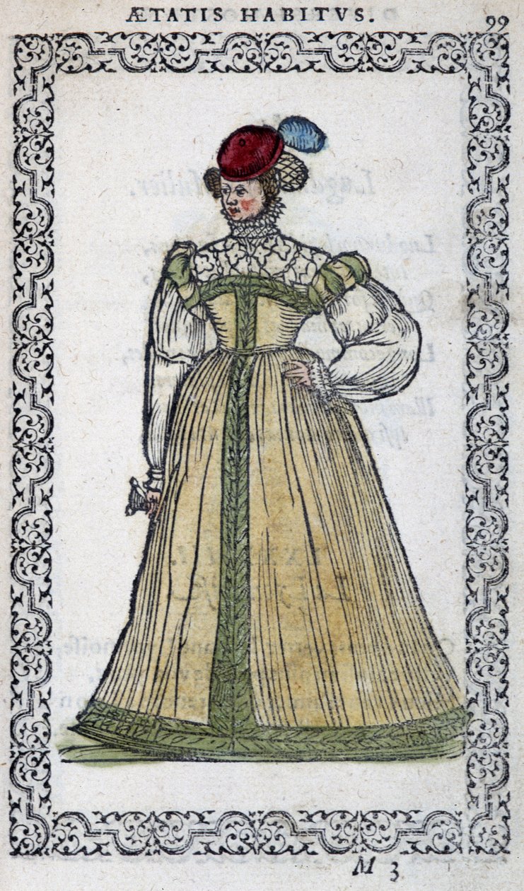 Donna italiana - in "Habits et effigies" di Jean Sulperius da Unknown artist