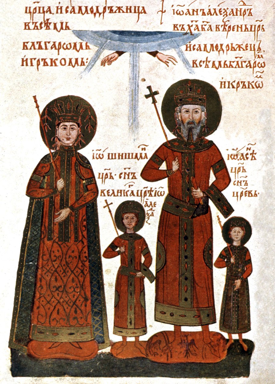 Ivan Alessandro di Bulgaria e famiglia (stampa) da Unknown artist