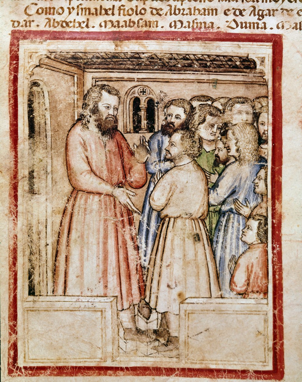 Giacobbe e i suoi dodici figli Miniatura dal codice 212 (o codice padovano o Bibbia di Padova) 1390-1400 Rovigo, Accademia dei Concordi da Unknown artist