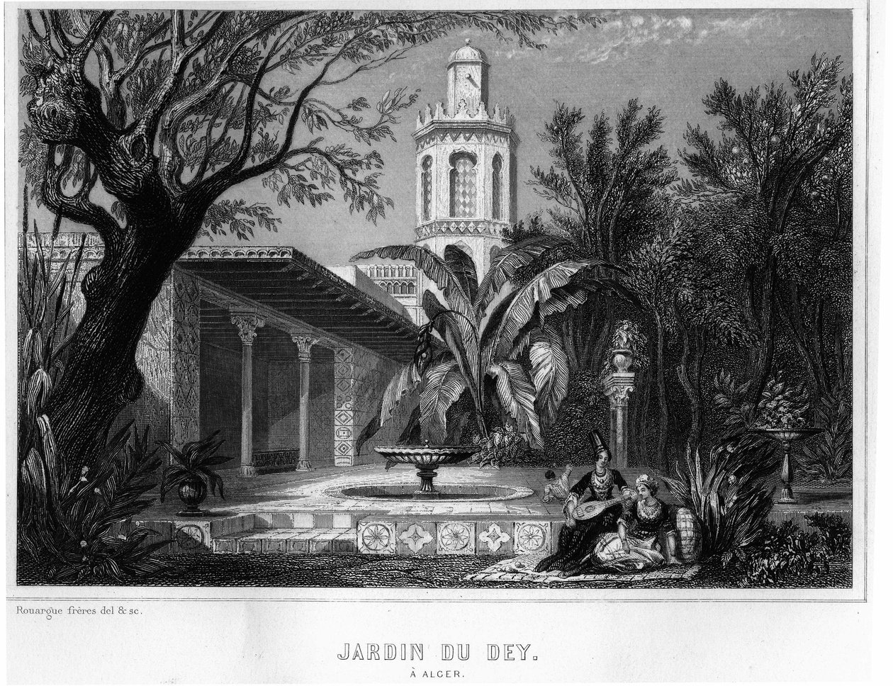 Giardino del dey ad Algeri, situato nel recinto fortificato della Kasbah (casbah), residenza principale del capo generale dell