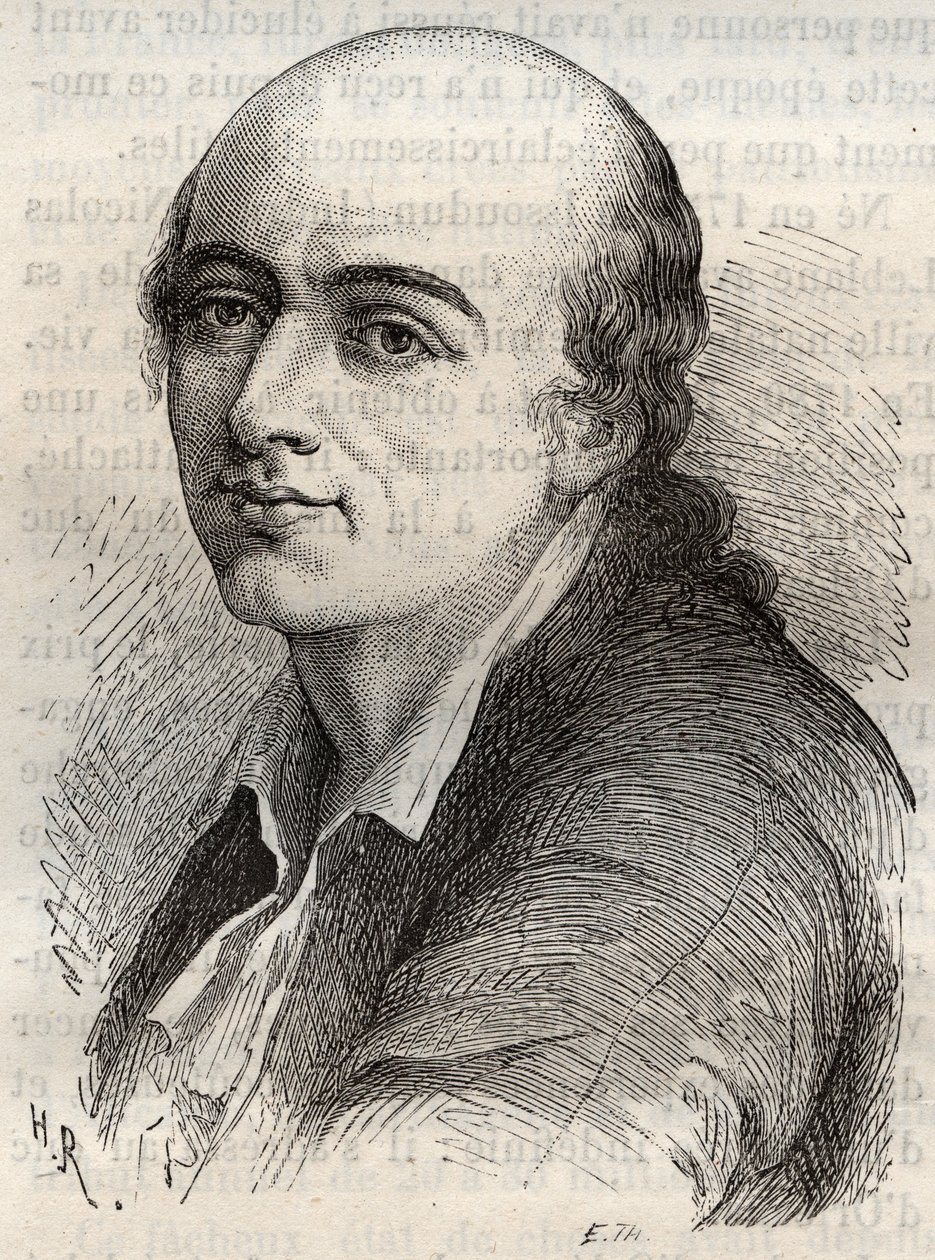 Jean-Claude Delametherie (Jean Claude la Metherie) (1743-1817) naturalista, mineralogista e paleontologo francese da Unknown artist