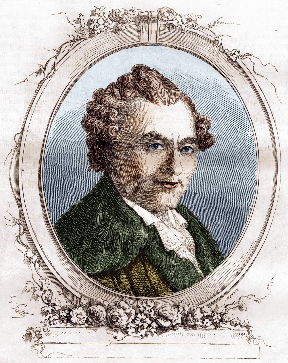 Jean Michel Sedaine, autore drammatico francese da Unknown artist