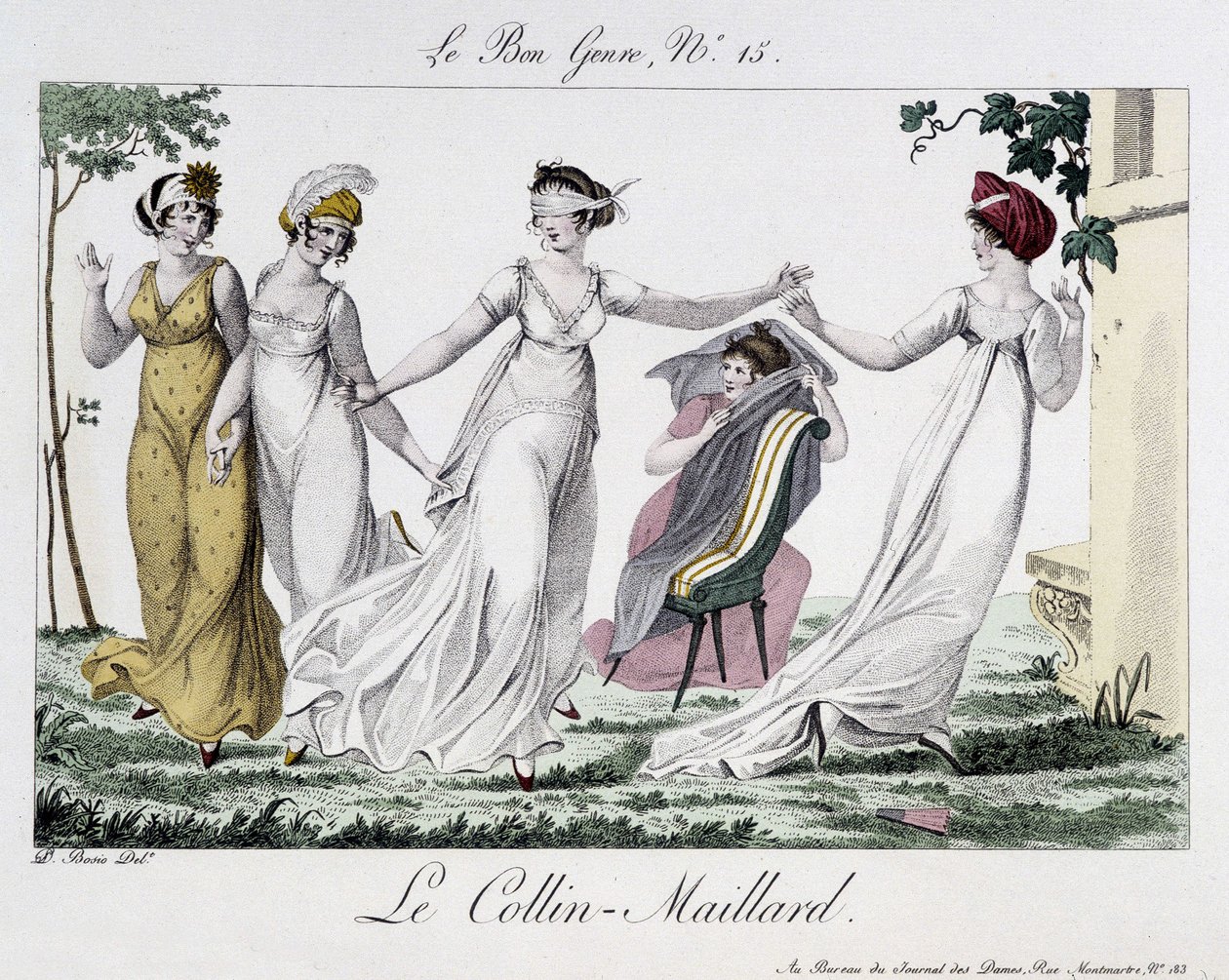 Gioco del Colin-Maillard (Colin Maillard) - in "Le Bon genre", n.14, inizio XIX secolo da Unknown artist