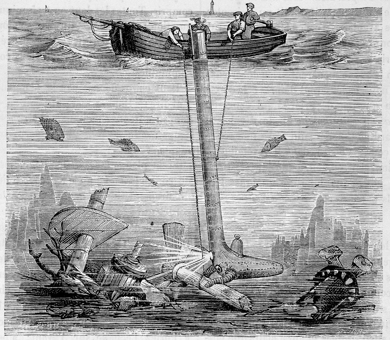 Esploratore subacqueo Jobard - in "Le meraviglie della scienza" di Louis Figuier da Unknown artist