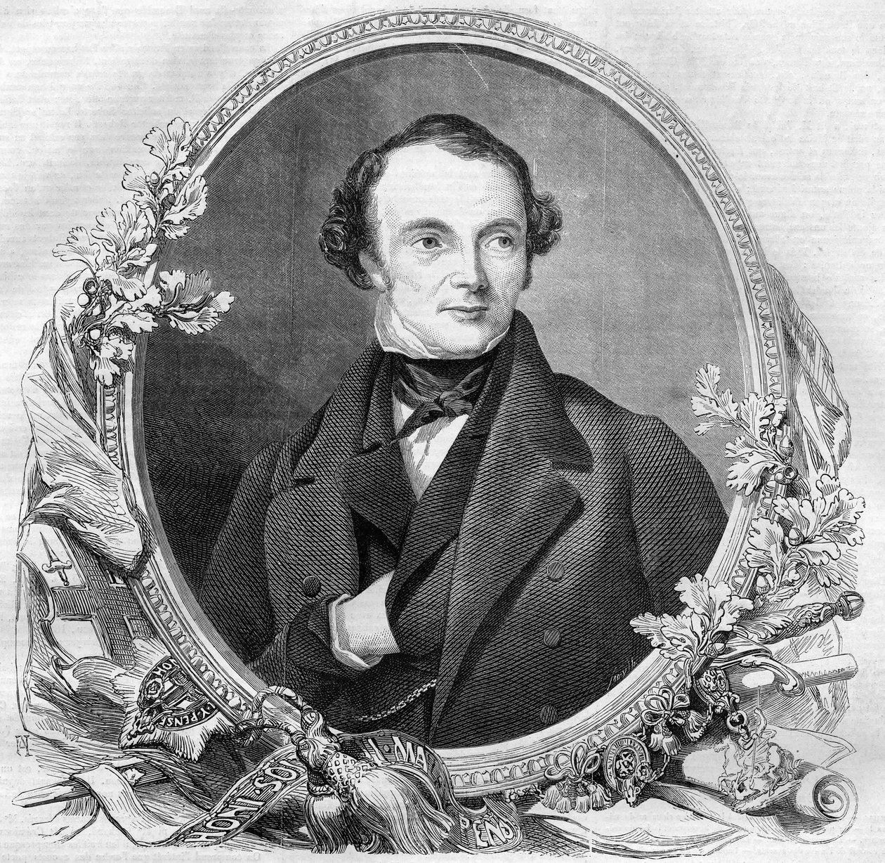 John Russell (1792-1878), politico britannico incisione del 1860 da Unknown artist