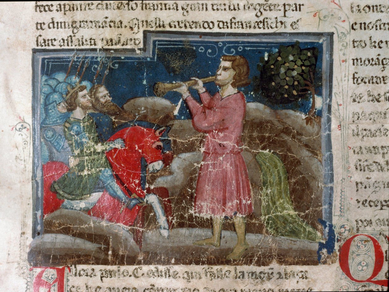 Giulio Cesare (101-44 a.C.) si rivolge ai suoi guerrieri (dettaglio) da Unknown artist