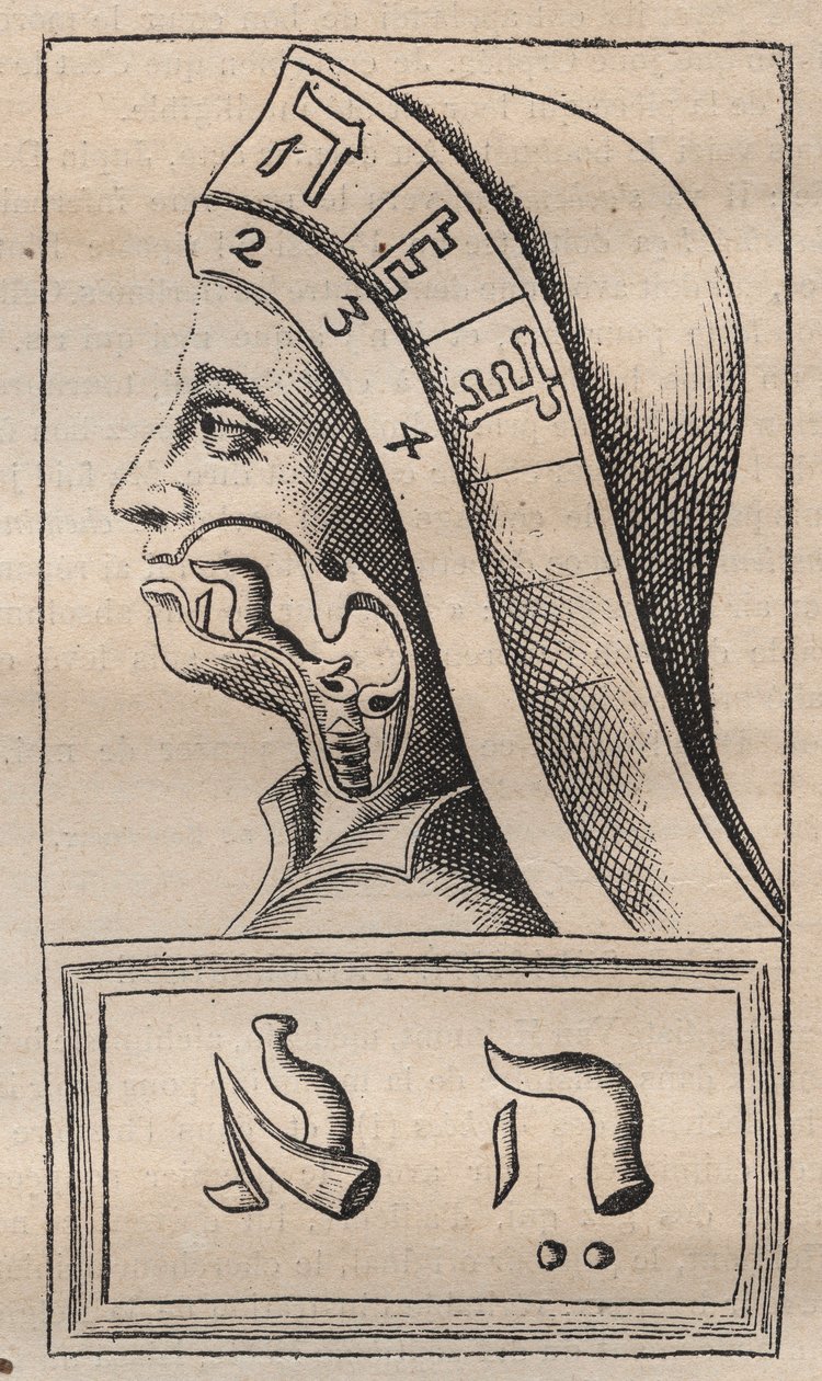 Kabbalah - Kabbalale - Illustrazione da: "Alphabeti vere naturalis Hebraici brevissima delineatio" (L